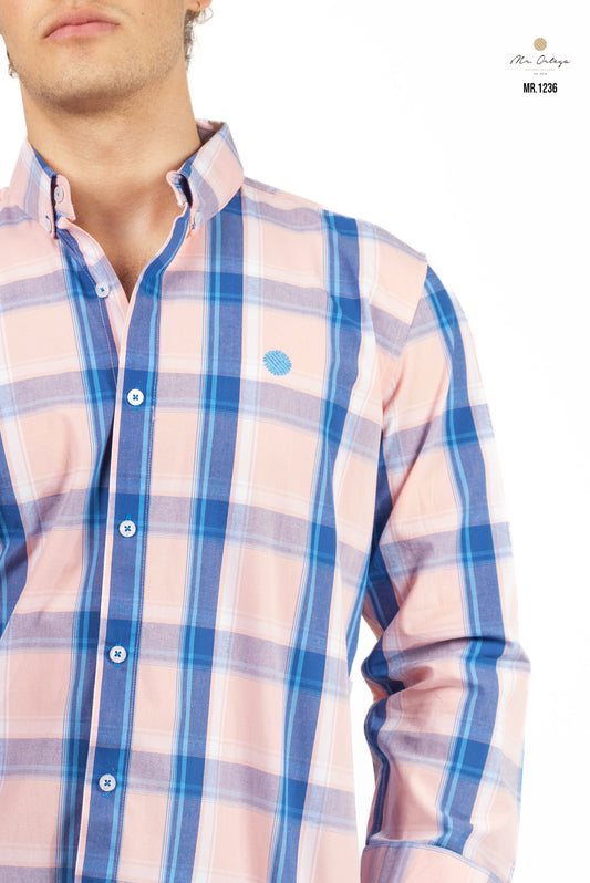 CAMISA CUADROS ROSA / AZUL