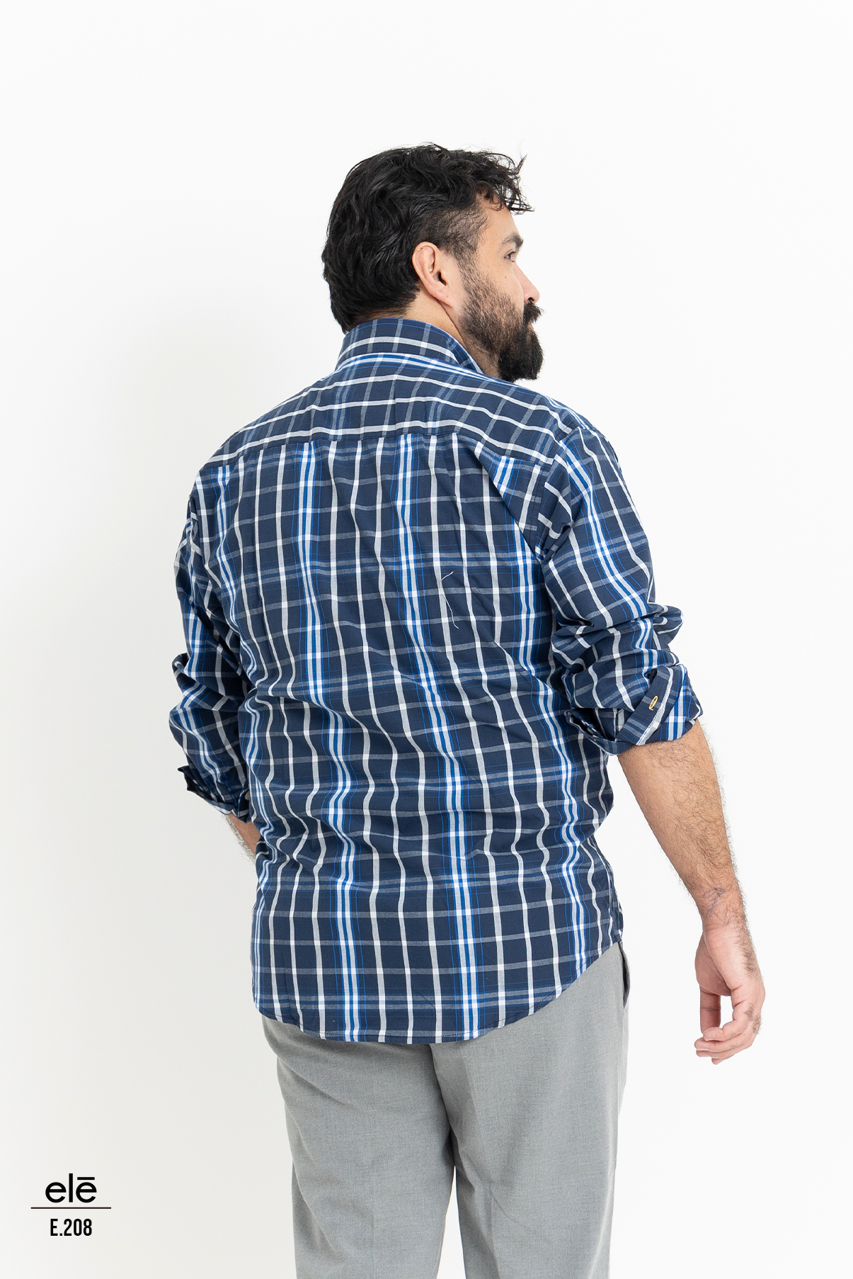 CAMISA CUADROS AZUL MARINO