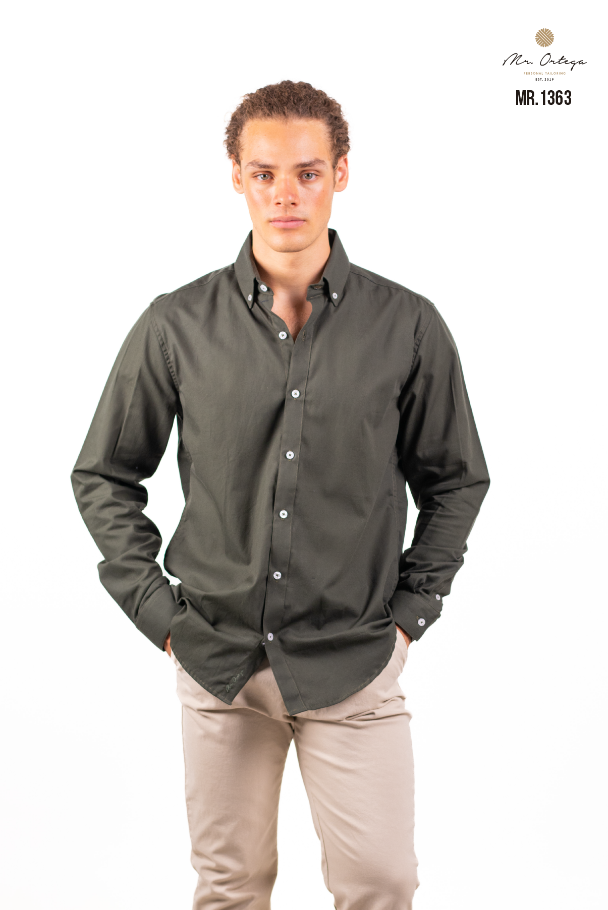 CAMISA LISA VERDE OLIVO