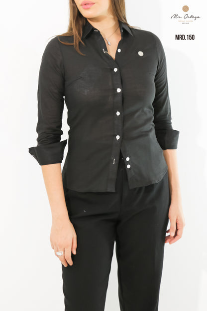 CAMISA DAMA LISA NEGRO