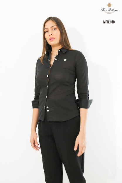 CAMISA DAMA LISA NEGRO