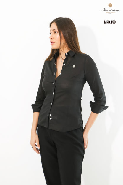 CAMISA DAMA LISA NEGRO