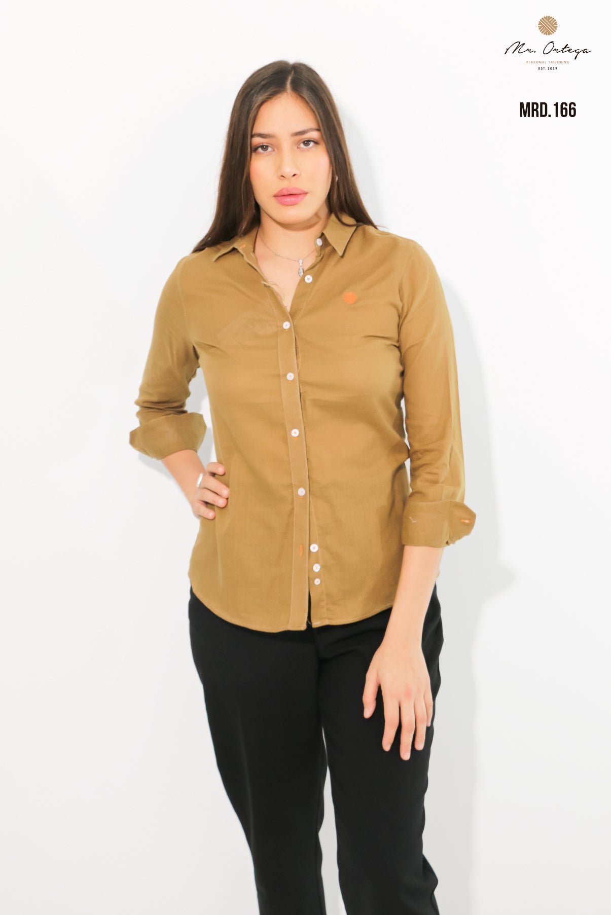 CAMISA DAMA LISA MARRÓN