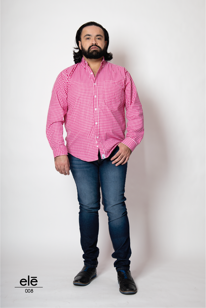 CAMISA CUADROS ROSA FIUSHA