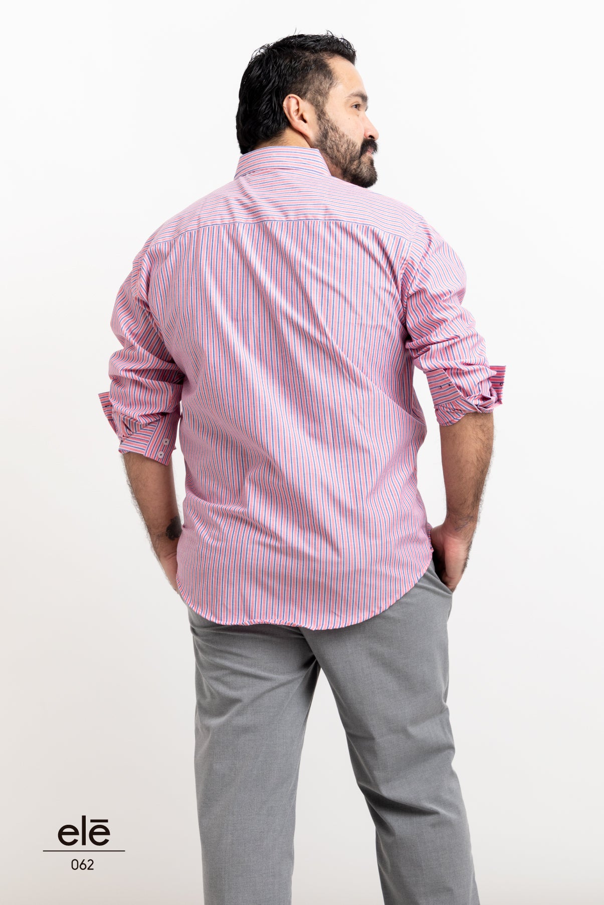 CAMISA RAYAS ROSA CON AZUL