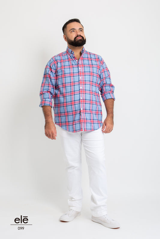 CAMISA CUADROS ROJOS CON AZUL